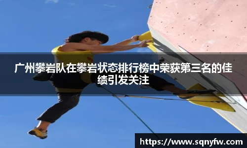 广州攀岩队在攀岩状态排行榜中荣获第三名的佳绩引发关注