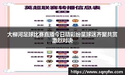 大柳河足球比赛直播今日精彩纷呈球迷齐聚共赏激烈对决
